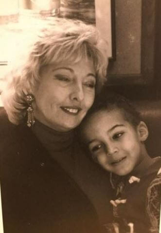Corinne Gobert with her young son Rudy Gobert.